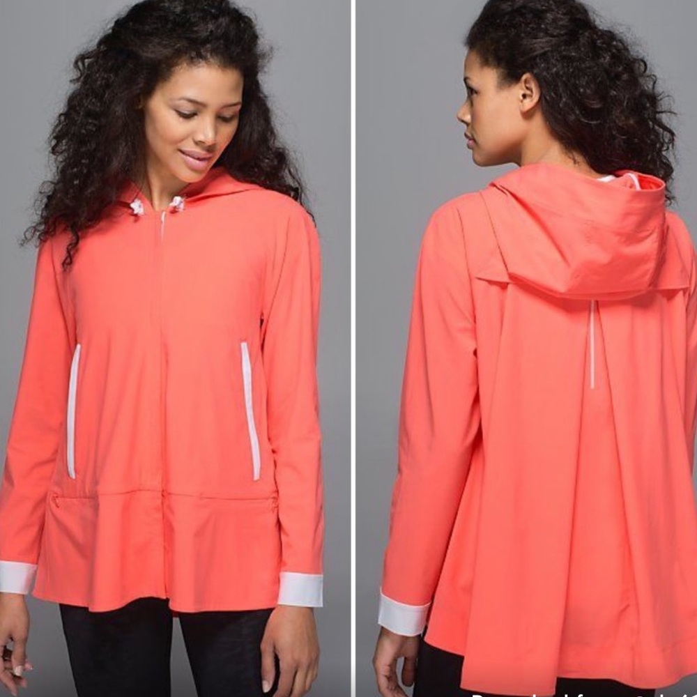 Lululemon Sun Shower Grapefruit Windbreaker Jacket Size 4